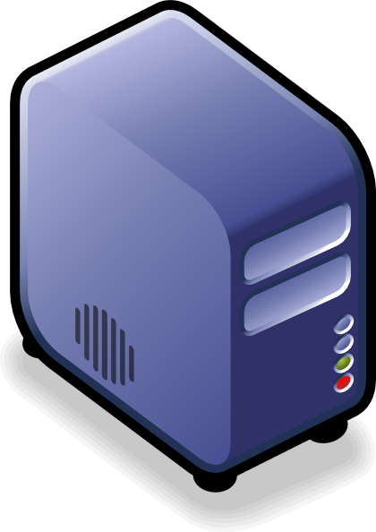 Server Small Case Icon Blue clip art