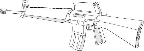 M16 Gun Fire Arms Weapon clip art