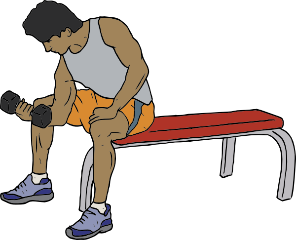 Dumbell Lifter clip art