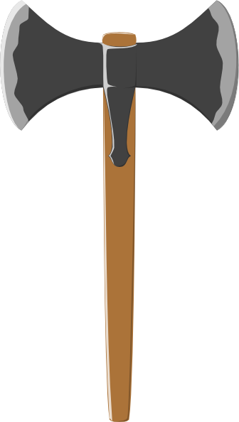 Double Tranchant Axe clip art