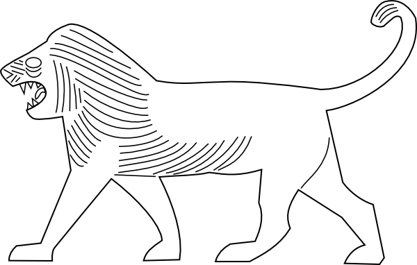 Lion Outline clip art