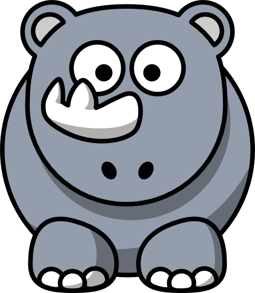 Studiofibonacci Cartoon Rhino clip art