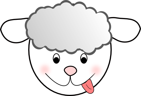 Smiling Bad Sheep clip art