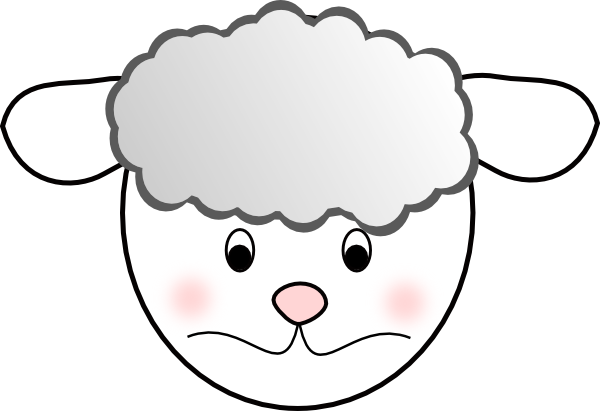 Sad Sheep clip art