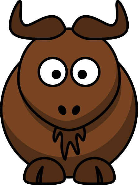 Cartoon Gnu clip art