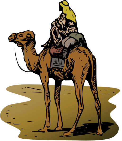 Person Riding Camel clip art