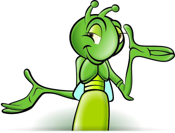 Cartoon Cricket clip art