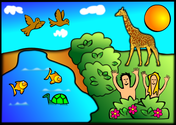 Creation Scene clip art