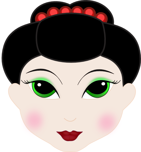 Geisha Girl Anime clip art