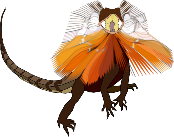 Necked Lizard Dragon clip art