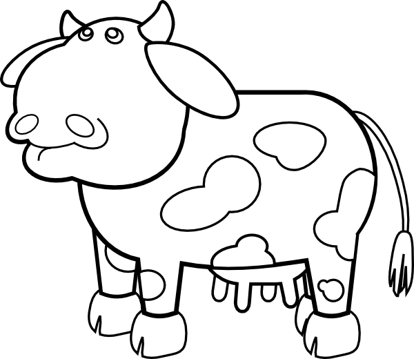 Cow Outline clip art