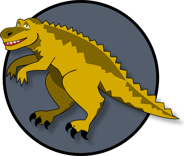 A Cartoon Dinosaur clip art