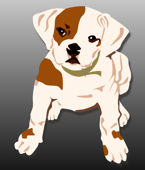 Bulldog Puppy clip art