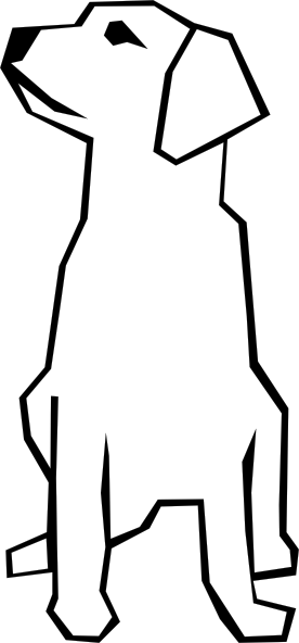 Dog Simple Drawing clip art