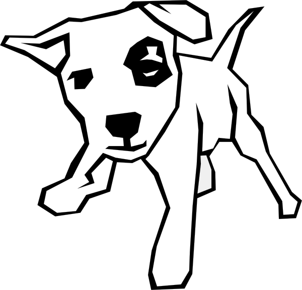 Dog Simple Drawing clip art