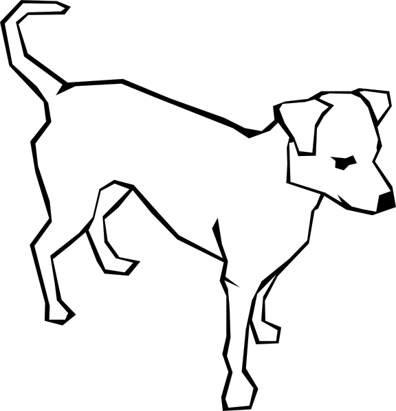 Dog Simple Drawing clip art