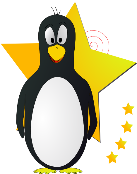 Star Penguin clip art