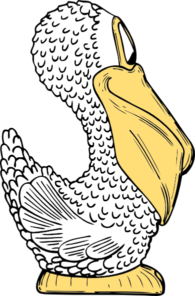 Pelican Side View clip art