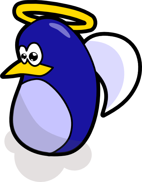 Angel Penguin clip art