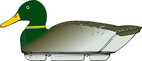 Duck Decoy Side View clip art