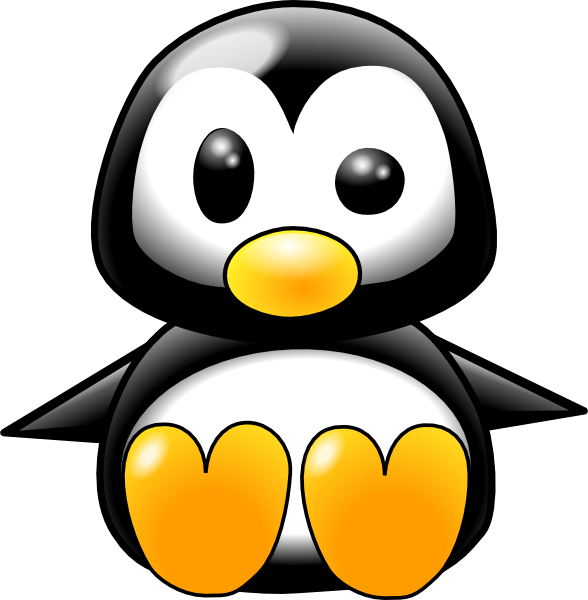 Baby Tux V.2 clip art