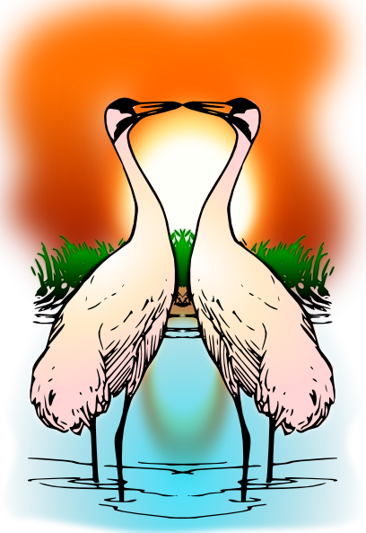 Valessiobrito Two Love Whooping Crane clip art