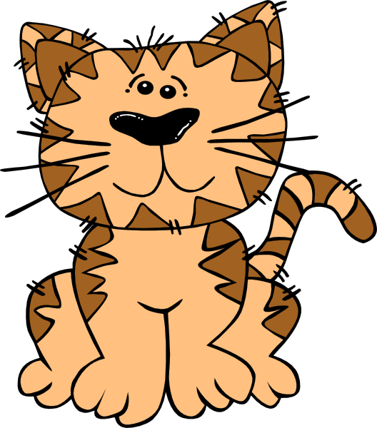 Cartoon Cat Sitting clip art