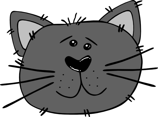 Cartoon Cat Face clip art