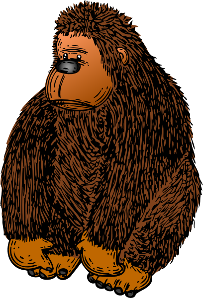 Gorilla With Colour clip art