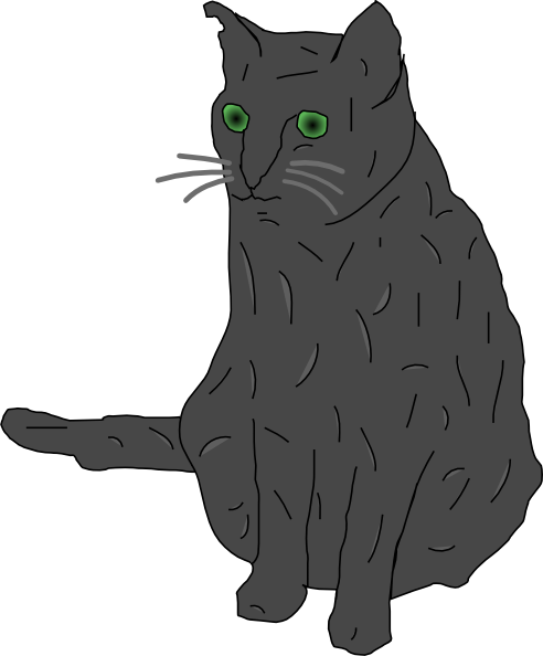 Cat, Smokey clip art