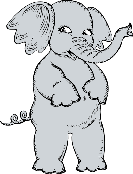 Girl Elephant clip art