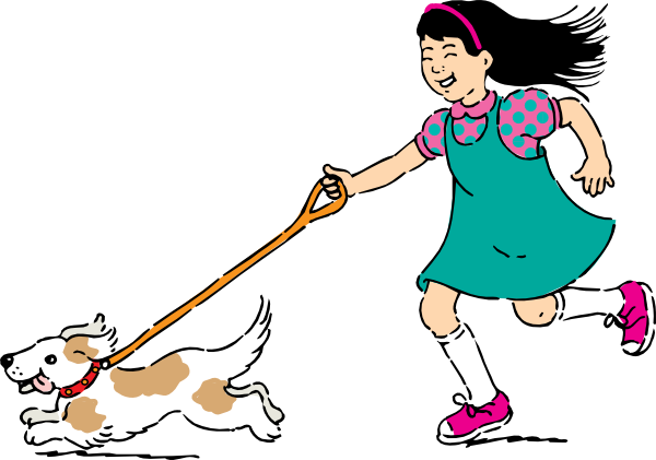 Walking Dog clip art