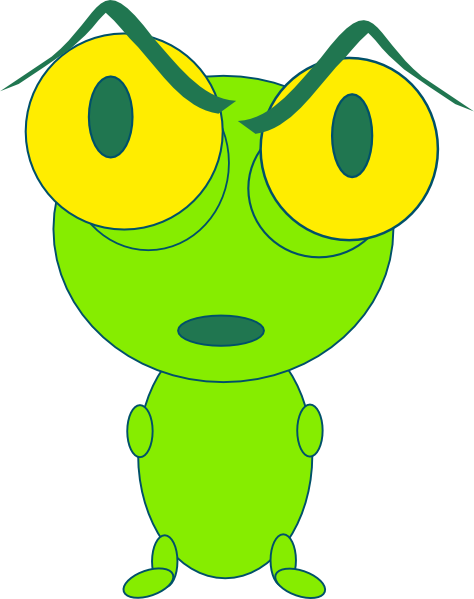 Upset Frog Thing clip art