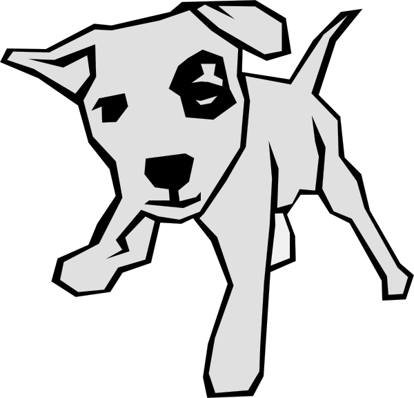 Dog 03 Drawn With Straight Lines clip art