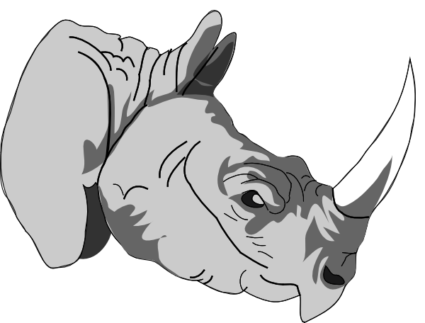 Rhinoceros 3d clip art