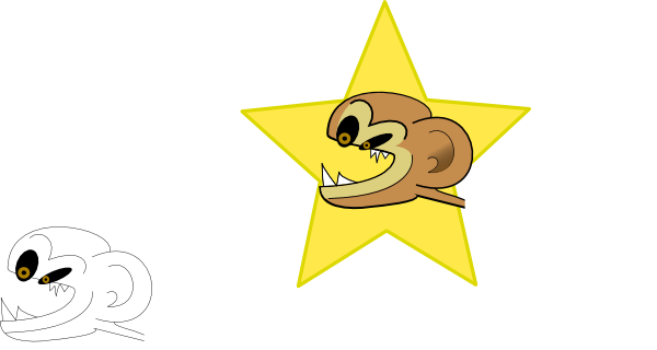 Crazy Monkey clip art
