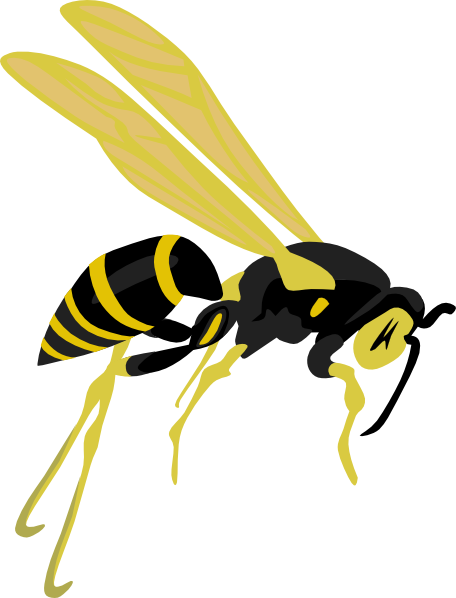 Flying Wasp clip art