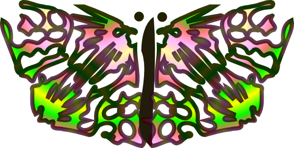 Butterfly From Star clip art