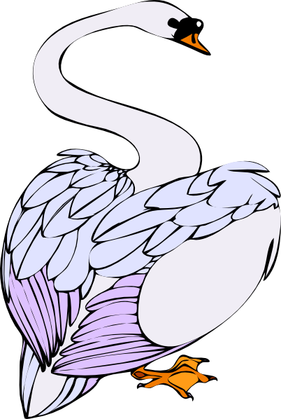 Swan Walking clip art