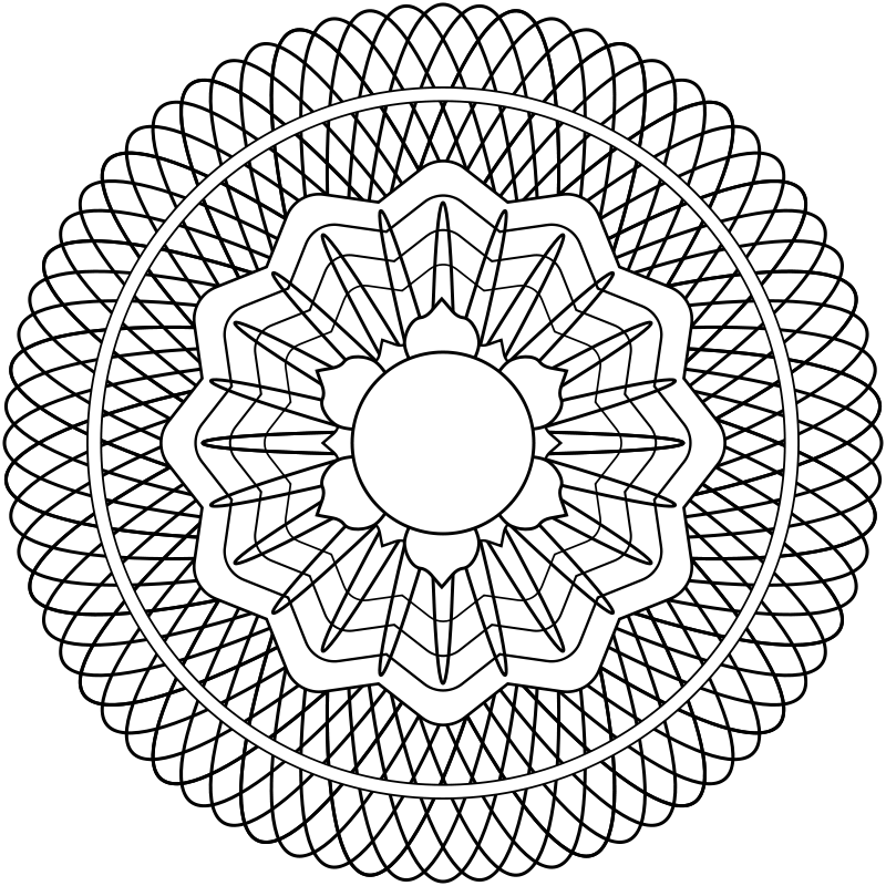 Guilloche Rosette 2