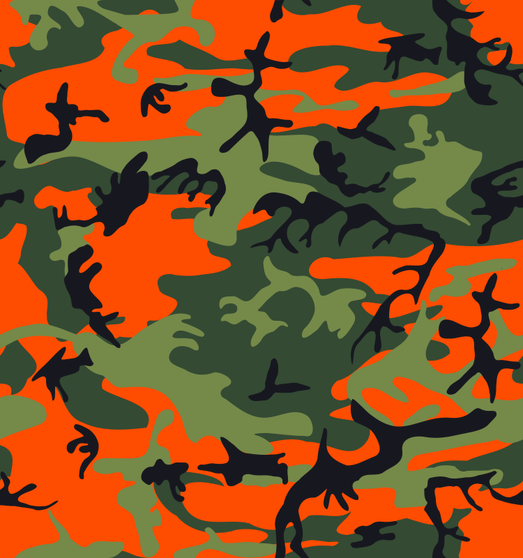 Camo Print - Hunter Orange