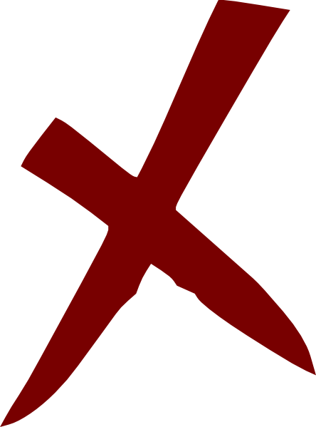 X Wrong No Cross clip art