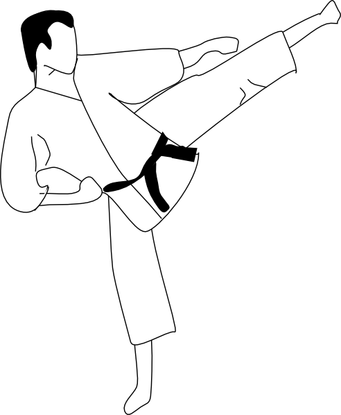 Karate Kick clip art