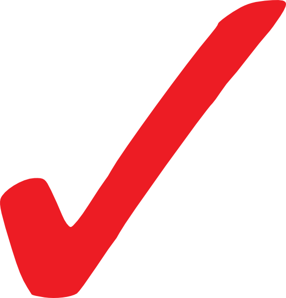 Simple Red Checkmark clip art