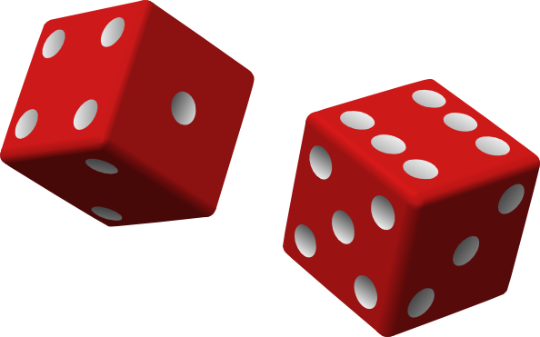 Two Red Dice clip art