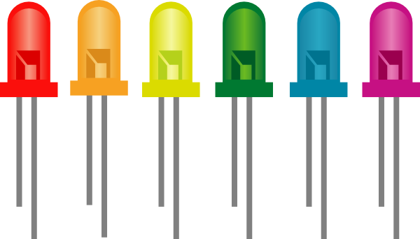 Rainbow Of Light Emitting Diodes clip art