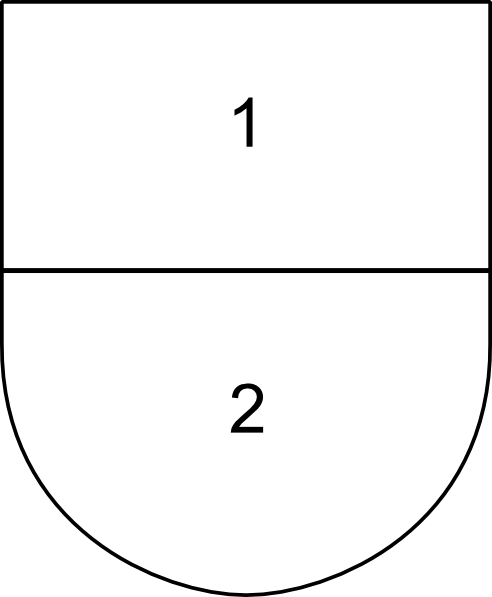 Partitioned Sheild clip art