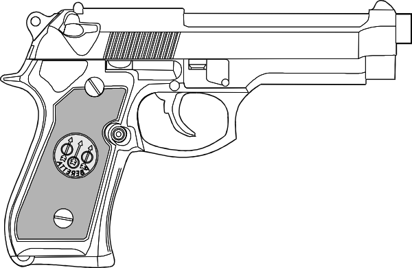 9 Mm Gun clip art