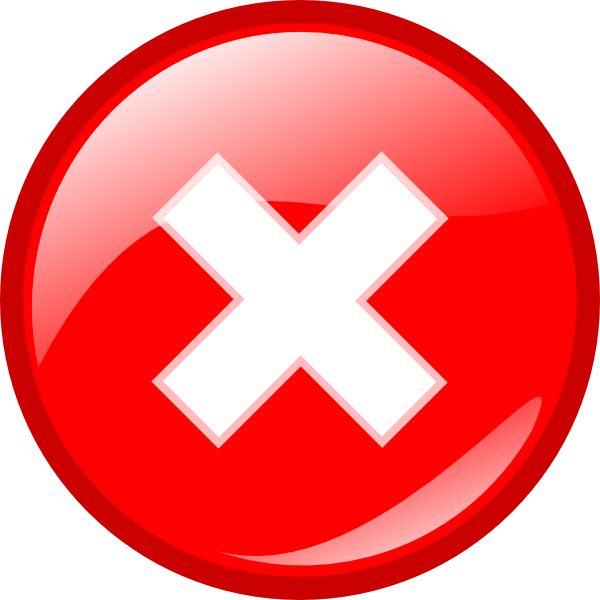 Round Error Warning Button clip art