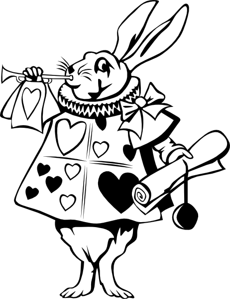 Rabbit From Alice In Wonderland clip art